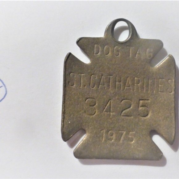 St. Catharines DOG TAG Vintage Dog Tag Pet Vintage Necklace - Picture 4 of 8